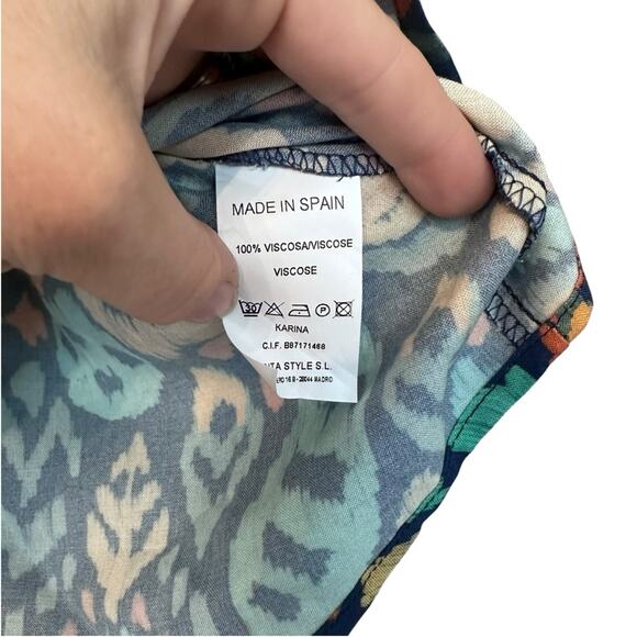 Tinta Sleeveless Colorful Blouse - Size 40 Medium - Picture 2 of 6